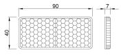 Светоотражатель 90x40 белый DOB-35B