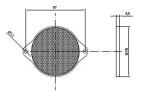 Светоотражатель d=80 белый DOB-39 B ( с ушами)